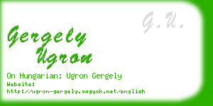 gergely ugron business card